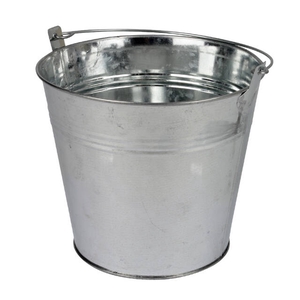Bucket Sevilla zinc Ø17,8xH15,8cm - ES17 natural