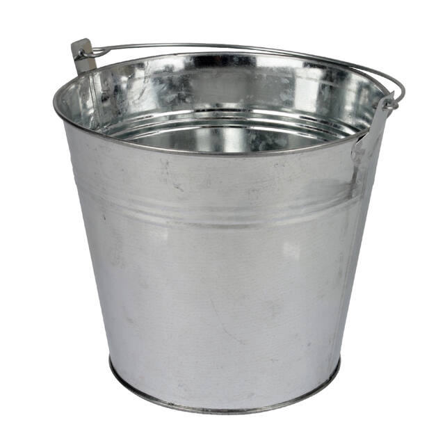 Bucket Sevilla zinc Ø17,8xH15,8cm - ES17 natural