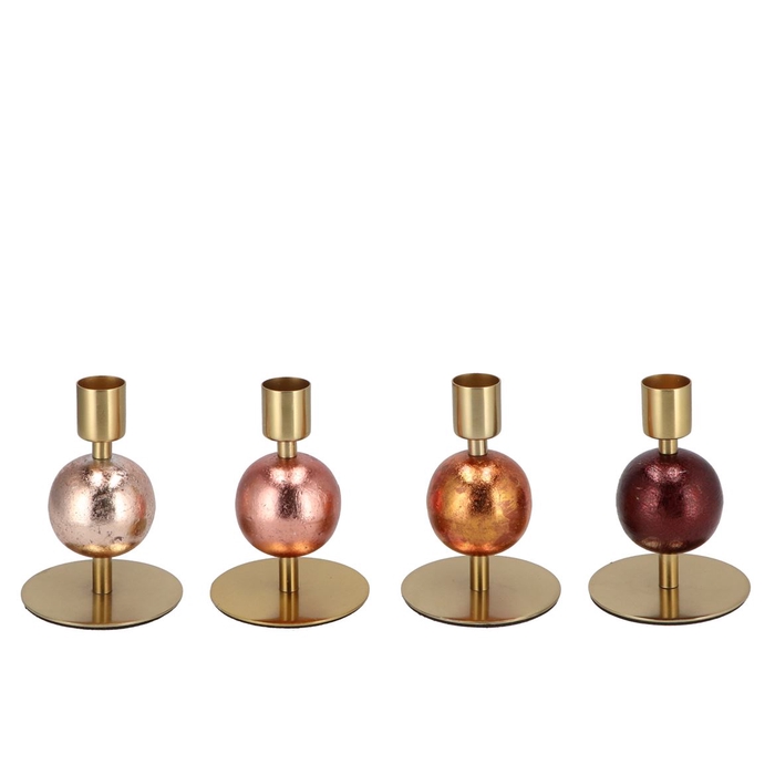 <h4>Cosmo Foiled Nude Mix Ball Candle Holder Ass 7x7x11cm</h4>