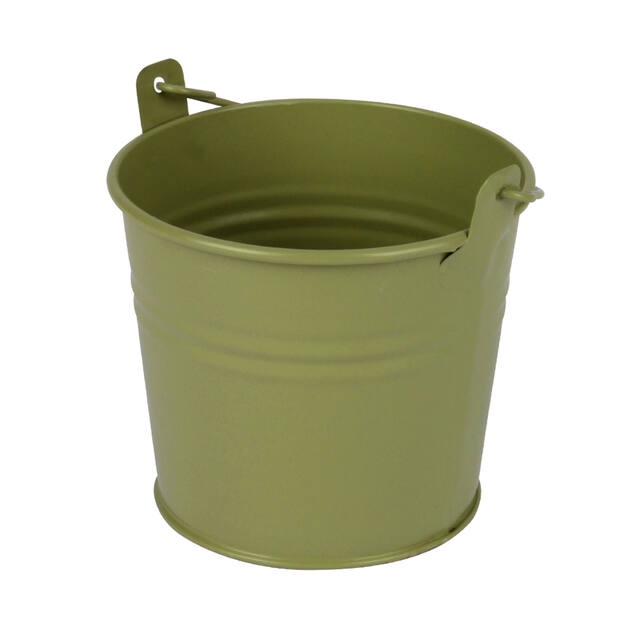 <h4>Bucket Sevilla zinc Ø9.6xH8cm - ES8.5 green matt</h4>