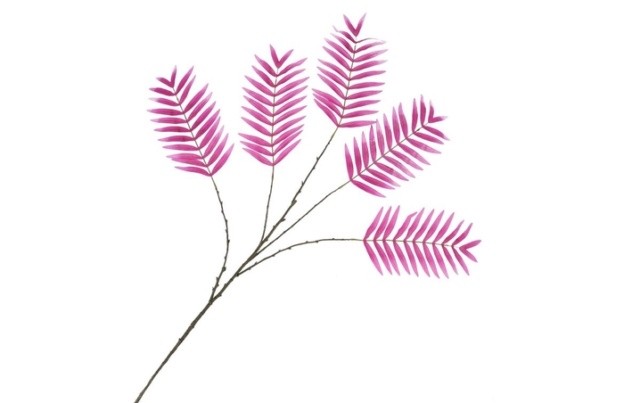Silk Palm Leaf Purple 125cm