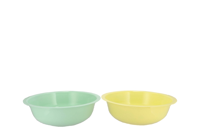 Zinc Basic Pastel Green/yellow Bowl 36x11cm