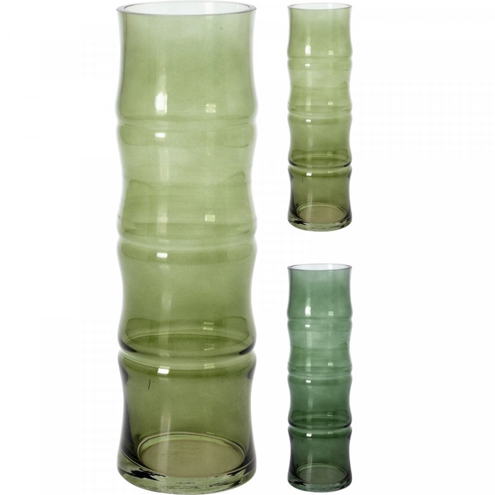 <h4>Glass vase bamboo d09 31cm</h4>