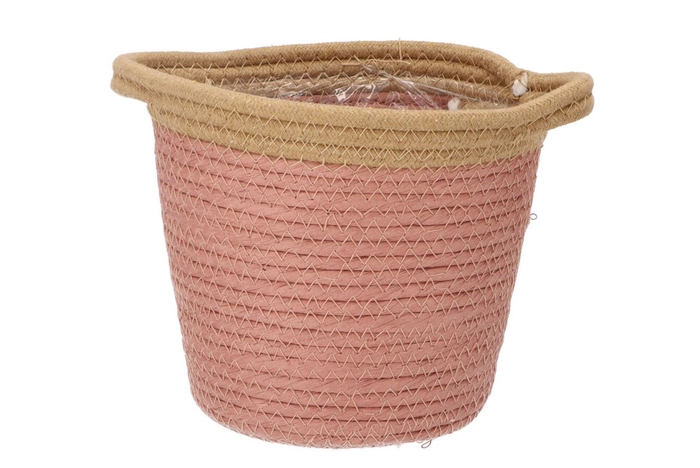<h4>Tripoli Basket Pot Pink 20x18cm Nm</h4>
