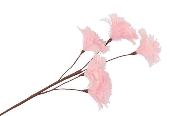 <h4>Silk Feather Flower Pink 5 Op Steel 85cm Nm</h4>