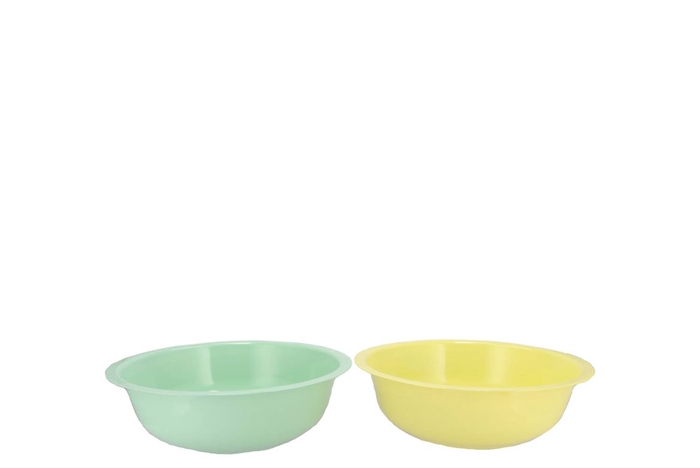 Zinc Basic Pastel Green/yellow Bowl 24x9cm