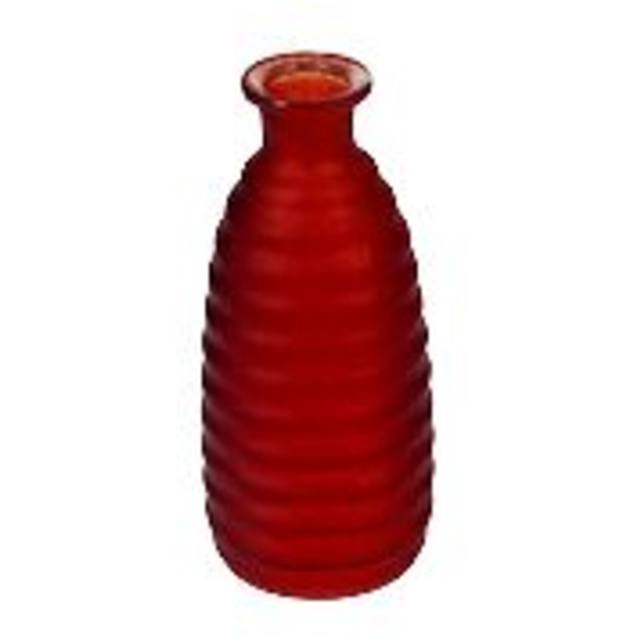 Vase Fomboni glass Ø6xH15cm red frosted