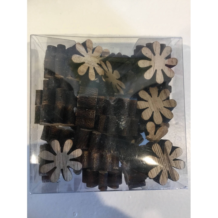<h4>WOODEN FLOWERS LOOSE NATURAL 2CM</h4>