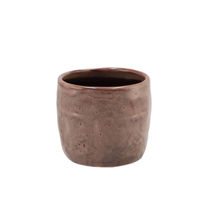 Iron Stone Old Pink Glazed Pot 9x8cm