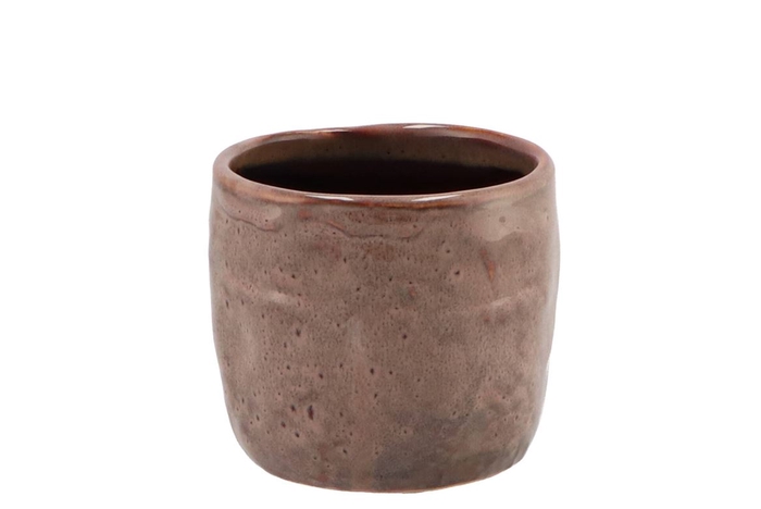<h4>Iron Stone Old Pink Glazed Pot 9x8cm</h4>