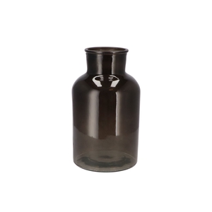 Dry Glass Black Clear Milk Bottle 17x30cm Nm