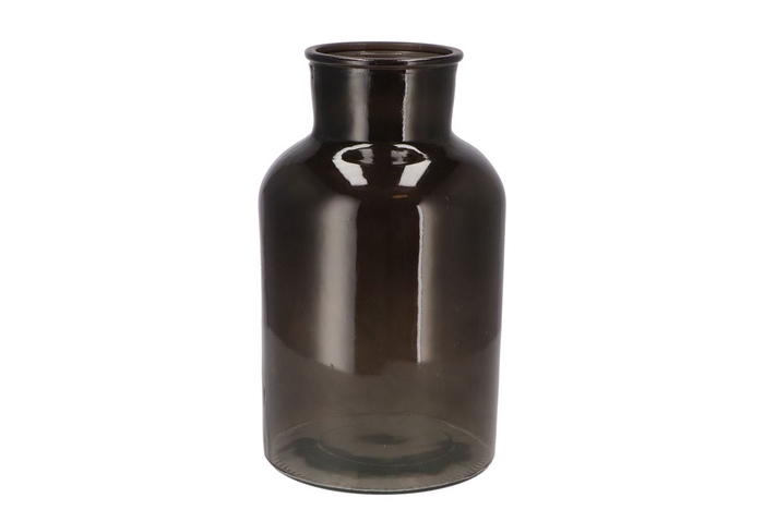 <h4>Dry Glass Black Clear Milk Bottle 17x30cm Nm</h4>