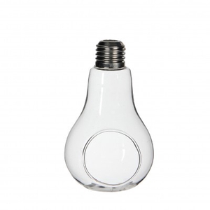 Glass Vase Light bulb+hole d07*13cm