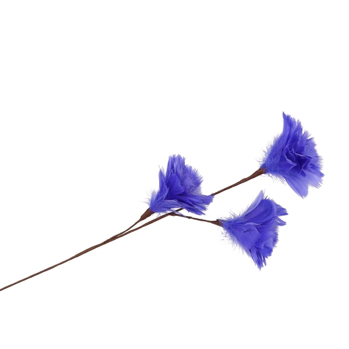 <h4>Silk Feather Flower Purple 3 Op Steel 80cm Nm</h4>