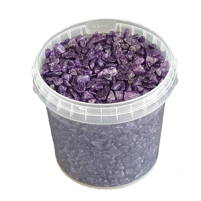 <h4>Rocks 1 ltr bucket Purple</h4>