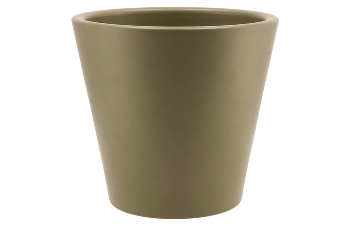 <h4>Vinci Olive Drab Pot Container 24x22cm</h4>