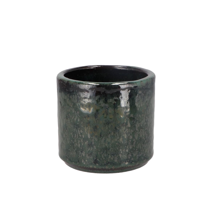 <h4>Javea Cilinder Pot Glazed Green 11x11cm</h4>