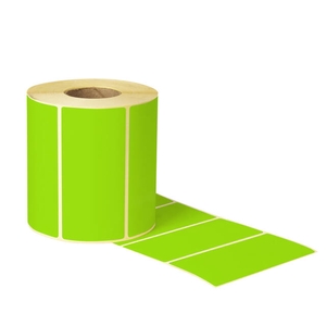 Stickers 100x48 full surface fluor green roll 1000