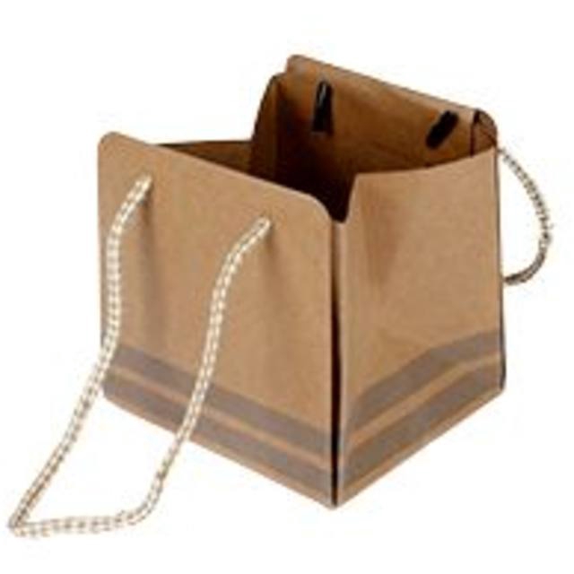 Bag Sporty carton 9,5x8,5xH9,5cm taupe