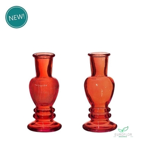 BOTTLE CANDLE VENICE D5 H11,3 RED