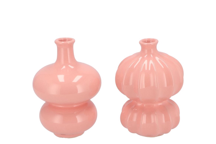 Luna Light Pink Bubbles Vase Ass