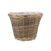 Wicker Basket Pot Round Grey 25x21cm