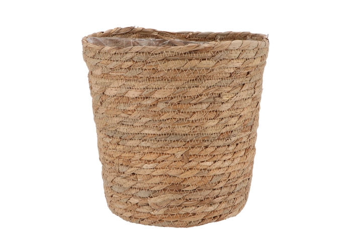 Seagrass Straw Basket Pot Brown 22x22cm