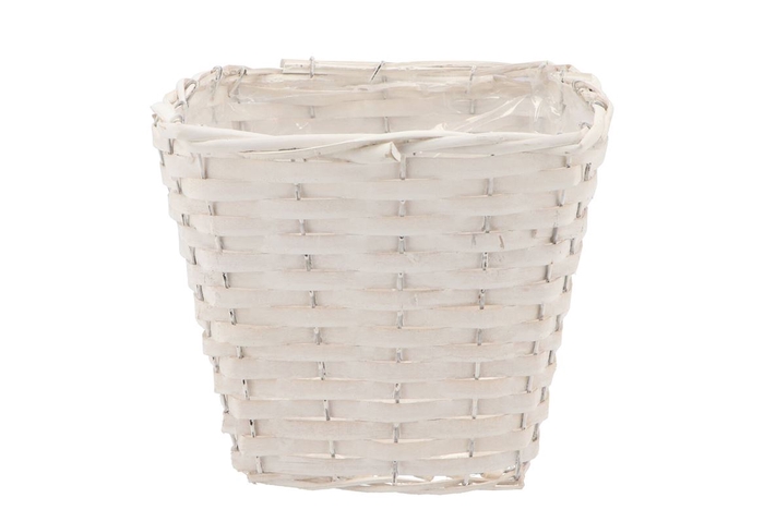 <h4>Wicker Basket Pot Square White 22x20x20cm</h4>