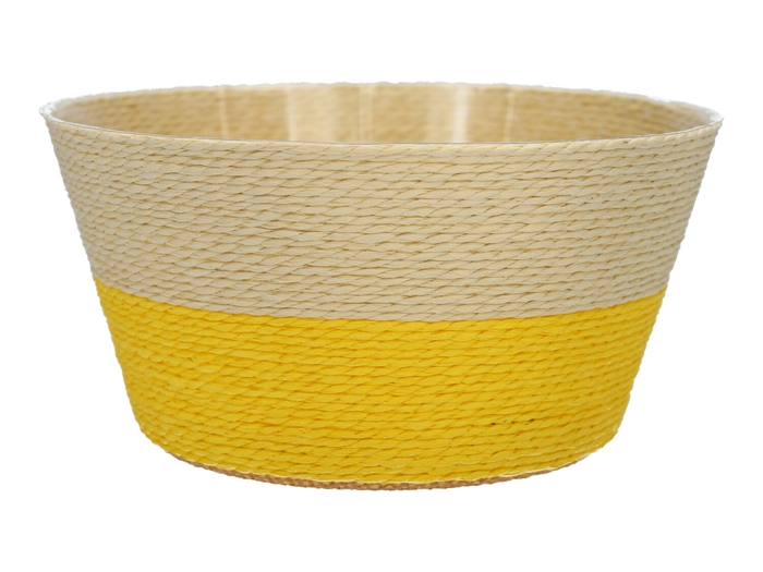 <h4>DF06-590524100 - Basket Riley Duo d19xh10 beige/yellow</h4>