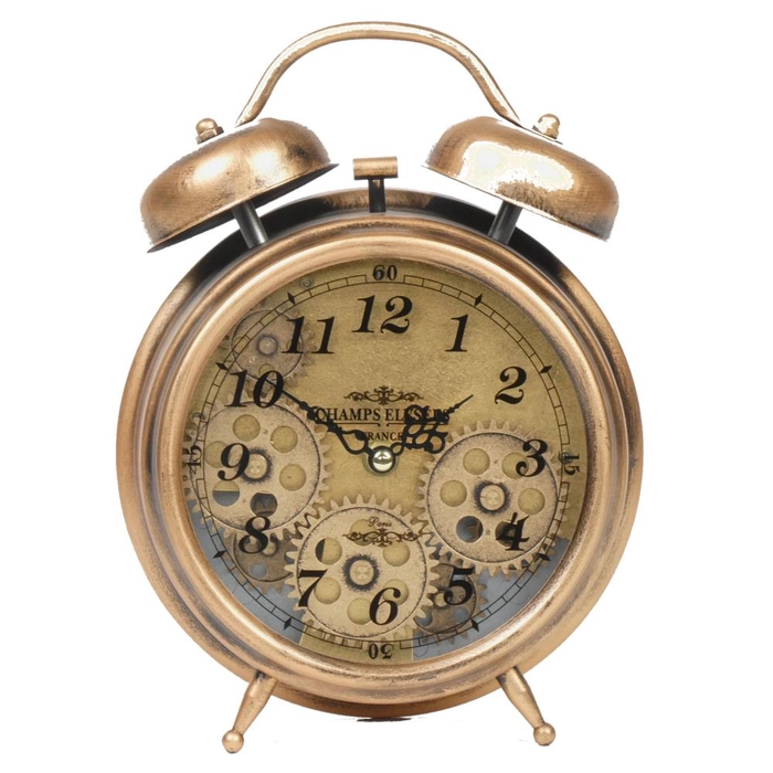 Clock Alarm Ø19cm Copper 18966