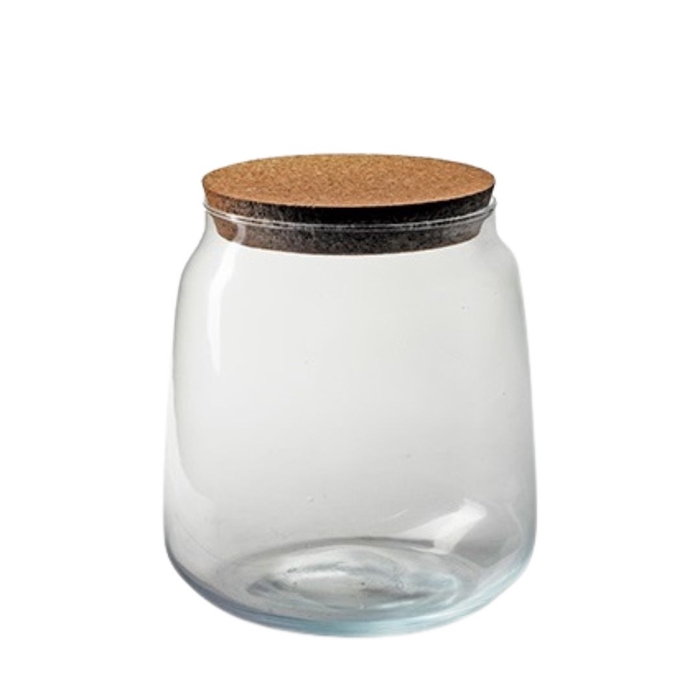 <h4>Glass Eco vase+cork d16*17cm</h4>