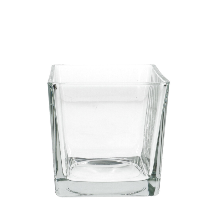 Glass Cube taper d12*12cm