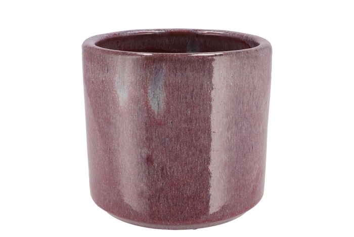 Javea Cilinder Pot Glazed Pink 17x15cm
