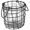 Basket Amsterdam metal Ø13,5xH14cm+glass Ø12xH12cm