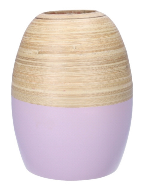 <h4>DF00-710831100 - Vase Mambu d6.3/13.5xh17.5 natural/lilac</h4>