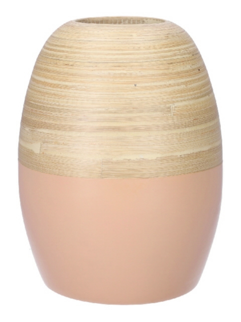 DF00-710831000 - Vase Mambu d6.3/13.5xh17.5 natural/ salmon