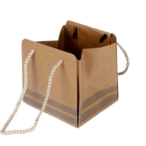 Bag Sporty carton 12,5x11,5xH12,5cm taupe