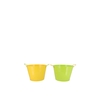 Zinc Basic Yellow/green Ears Bucket 10x9cm