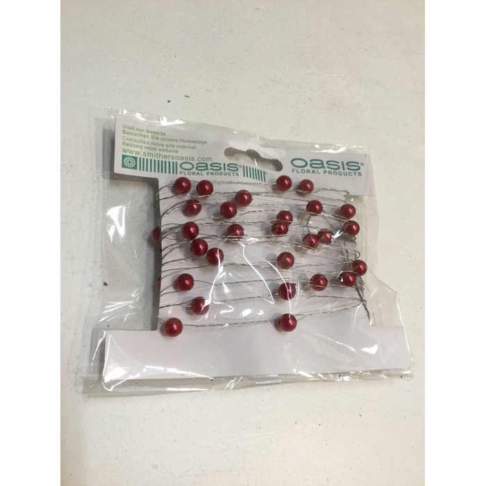 <h4>OASIS PEARLS ON WIRE DARK RED 3M</h4>