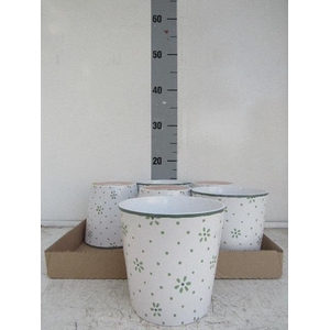 Ceramic pots 15cm green
