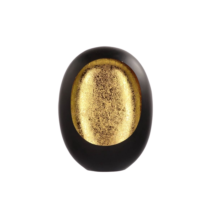 <h4>Marrakech Black/gold Egg T-light 26x11x33cm</h4>
