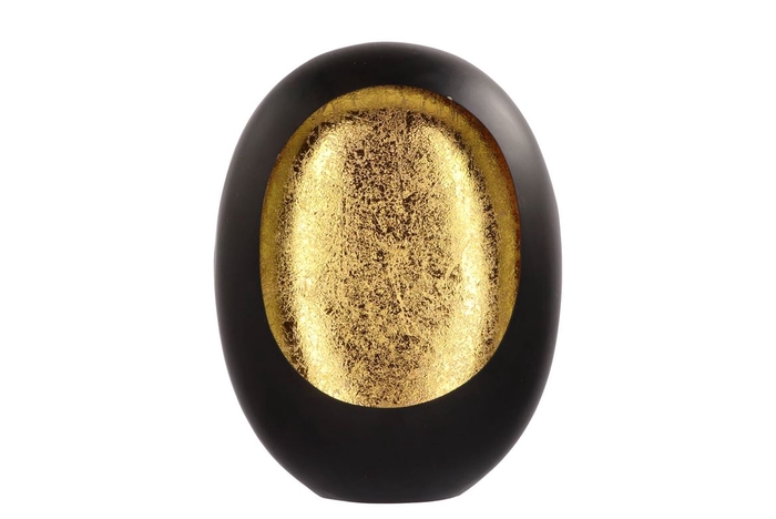 <h4>Marrakech Black/gold Egg T-light 26x11x33cm</h4>