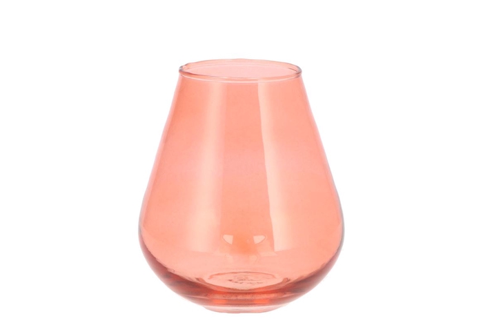 <h4>Mira Pink Glass Wide Vase 14x14x15cm</h4>