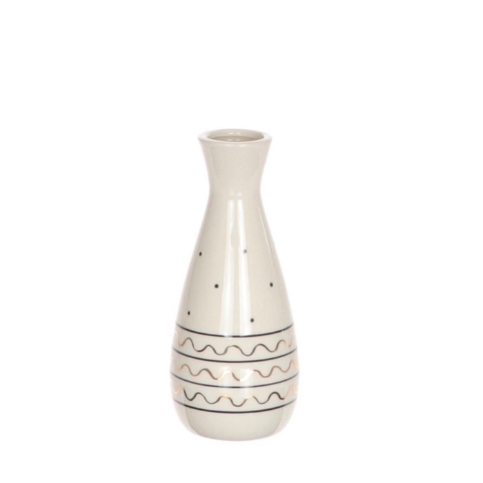 <h4>Ceramics Vase Lines d09*21cm</h4>