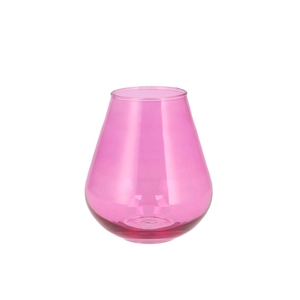 Mira Fuchsia Glass Wide Vase 14x14x15cm