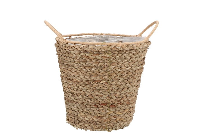 <h4>Seagrass Levi Basket Pot Natural 19x18cm</h4>