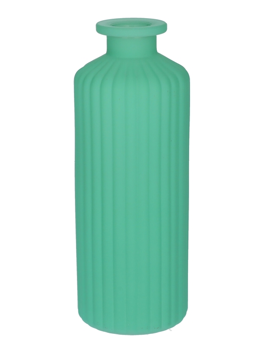 <h4>DF02-666113600 - Bottle Caro lines d4.5/7.5xh20 turquoise matt</h4>