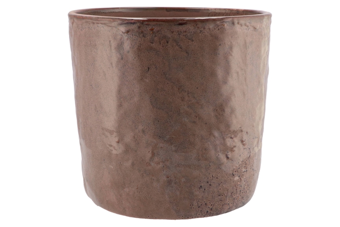 Iron Stone Old Pink Glazed Pot 30x28cm
