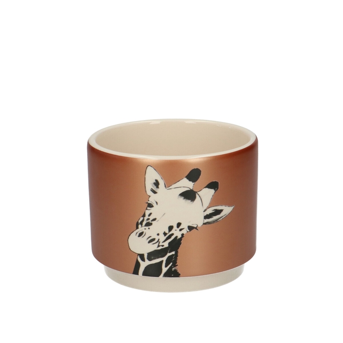 <h4>Ceramics Giraffe pot d10*8.5cm</h4>
