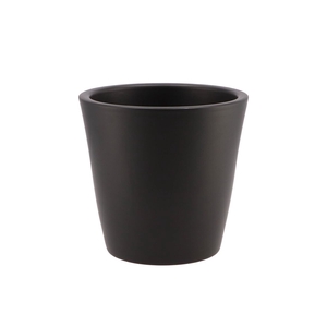 Vinci Matt Black Pot Container 18x16cm